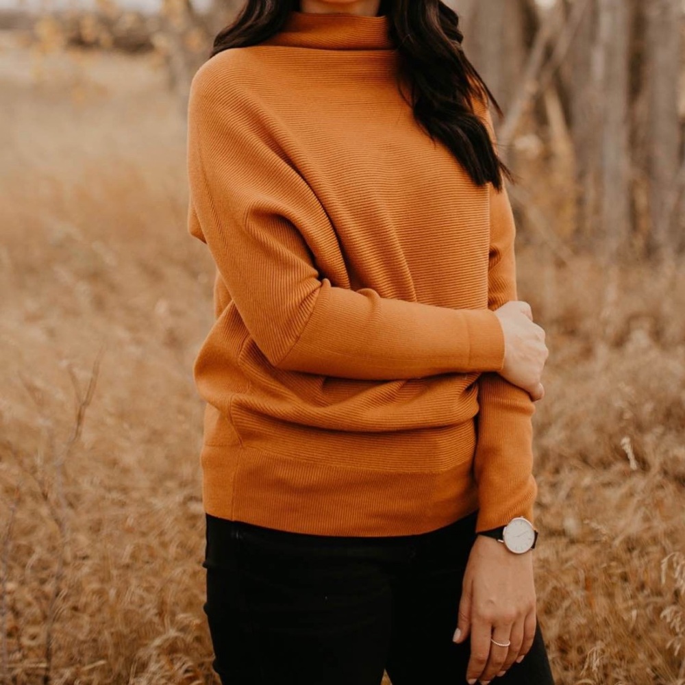Burnt orange ottoman sweater